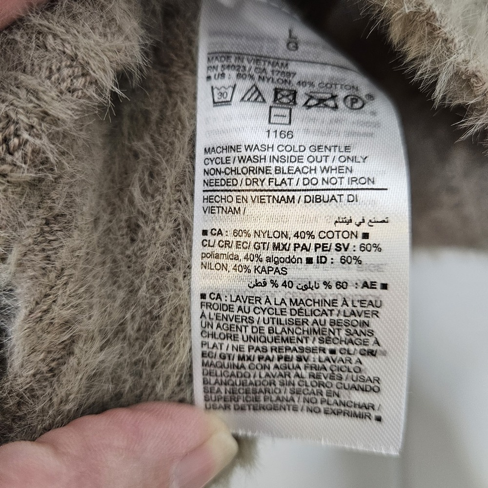 Old Navy Women's Pullover Sweater Large  Soft Long Sleeve Beige - Picture 4 of 5